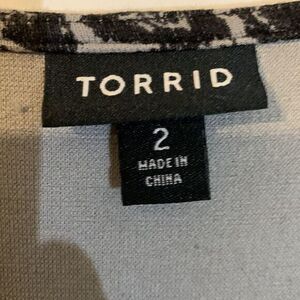 Animal print size 2 black and gray top